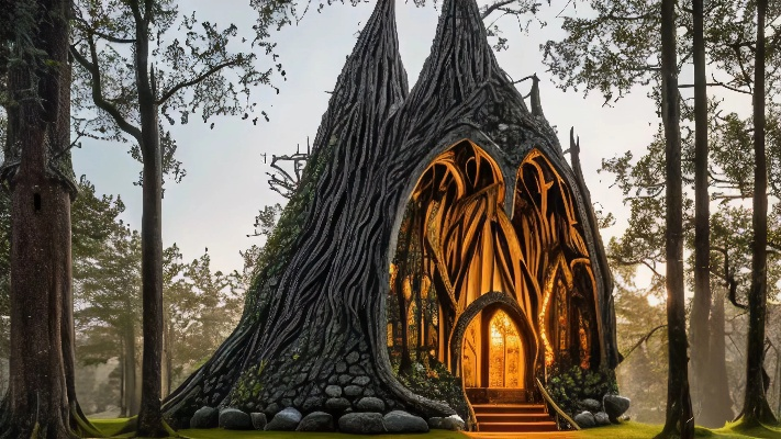 (魔法森林中的神秘小屋)探秘神秘魔法森林，展开一场奇幻大冒险