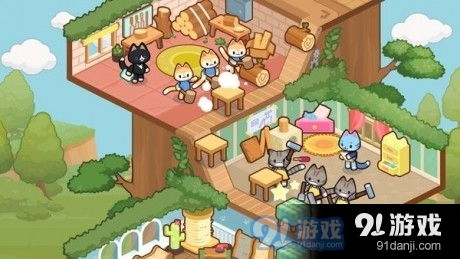 萌弟小筑全部解锁版：史上最可爱的猫咪乐园，全新玩法等你来探索！