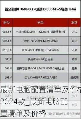 (最新电脑主流配置价格)2022年最新电脑配置清单及价格：寻找你的理想电脑